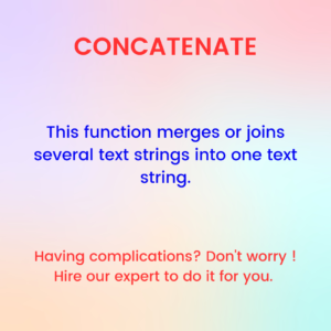 Concatenate function in Excel
